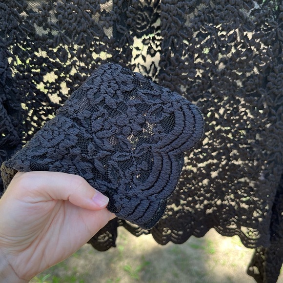 90s Connected Apparel Floral Lace Cardigan Roses Whimsigoth Cottagecore - Picture 6 of 12